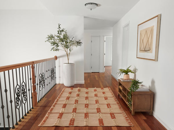 Momeni Serena SRN-1 Hand Woven Contemporary Striped Indoor/Outdoor Area Rug Terra Cott 8' x 10' SERNASRN-1TER80A0