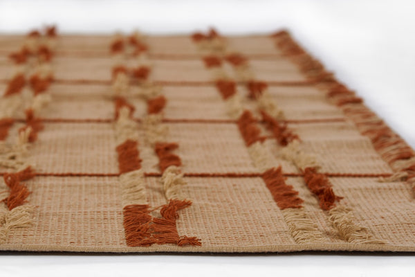 Momeni Serena SRN-1 Hand Woven Contemporary Striped Indoor/Outdoor Area Rug Terra Cott 8' x 10' SERNASRN-1TER80A0