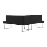 Amanda 3 Piece Black Rectangular Dining Set