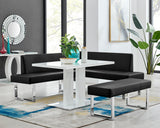 Amanda 3 Piece Black Rectangular Dining Set