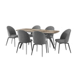 Andes/Sunny Mdf With Ceramic/Metal Dining Set - 7-Piece