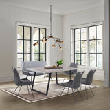 Coronado 6 Piece Gray Rectangular Dining Set