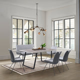 Coronado 6 Piece Pewter Rectangular Dining Set