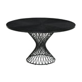 Cirque and Polly 5 Piece Black Round Dining Set