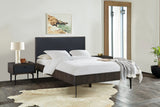 Cross Dark Gray Solid Oak Queen 3pc Bedroom Set
