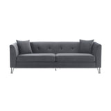 Everest 2 Piece Gray Fabric Upholstered Sofa & Chair Set