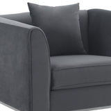 Everest 2 Piece Gray Fabric Upholstered Sofa & Chair Set