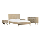 Baly 4 Piece Acacia King Platform Bedroom Set with Dresser and Nightstands