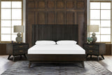 Baly 3 Piece Acacia Queen Loft Bed and Nightstands Bedroom Set