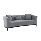 Melange 3 Piece Gray Velvet Living Room Seating Set