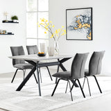 Margot and Charcoal Rylee 5 Piece Modern Rectangular Dining Set