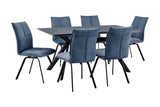 Margot/Rylee Fabric+Metal+Melamine 100% Polyester Dining Set - 7-Piece