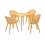 Nassau Outdoor 5 Piece Honey Eucalyptus Dining Set