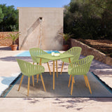 Nassau Outdoor 5 Piece Sage Eucalyptus Dining Set