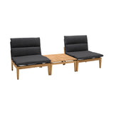 Arno Teak Wood Frame
Olefin Fabric Cushion 100% Olefin 3-Piece Outdoor Conversation Set