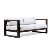 Paradise 4 Piece Outdoor Dark Eucalyptus Wood Sofa Seating Set with Grey Cushions
