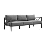 Sonoma Outdoor 4 piece Set in Dark Grey Finish and Dark Grey Cushions