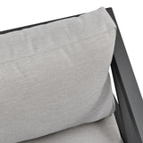 Sonoma Outdoor 4 piece Set in Dark Grey Finish and Light Grey Cushions