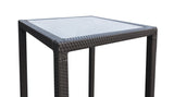 Tropez Outdoor Patio Wicker Bar Set (Table with 4 barstools)