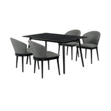 Westmont and Juno Charcoal and Black 5 Piece Dining Set