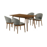 Westmont and Juno Charcoal and Walnut 5 Piece Dining Set