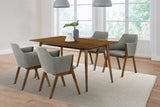 Westmont and Renzo Charcoal and Walnut 5 Piece Dining Set