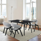Westmont and Talulah Grey and Black 5 Piece Dining Set