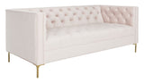 Vydia Velvet Tufted Sofa