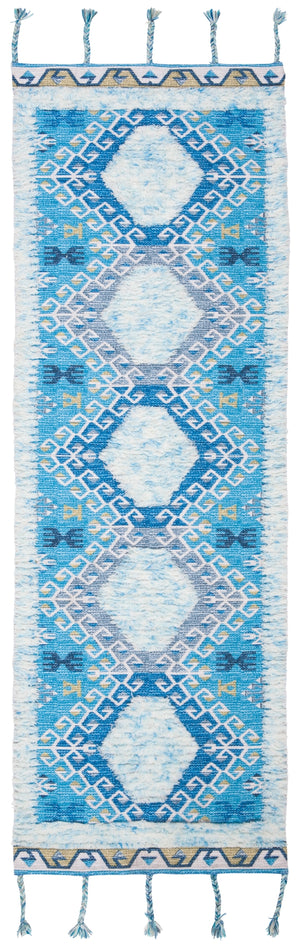 Safavieh Saffron 103 Hand Loomed Wool Pile Rug Turquoise / Blue 4' x 6'