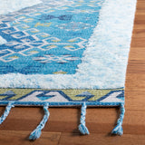 Safavieh Saffron 103 Hand Loomed Wool Pile Rug Turquoise / Blue 5' x 8'