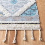 Safavieh Saffron 104 Hand Loomed Wool Pile Rug Ivory / Turquoise 5' x 8'