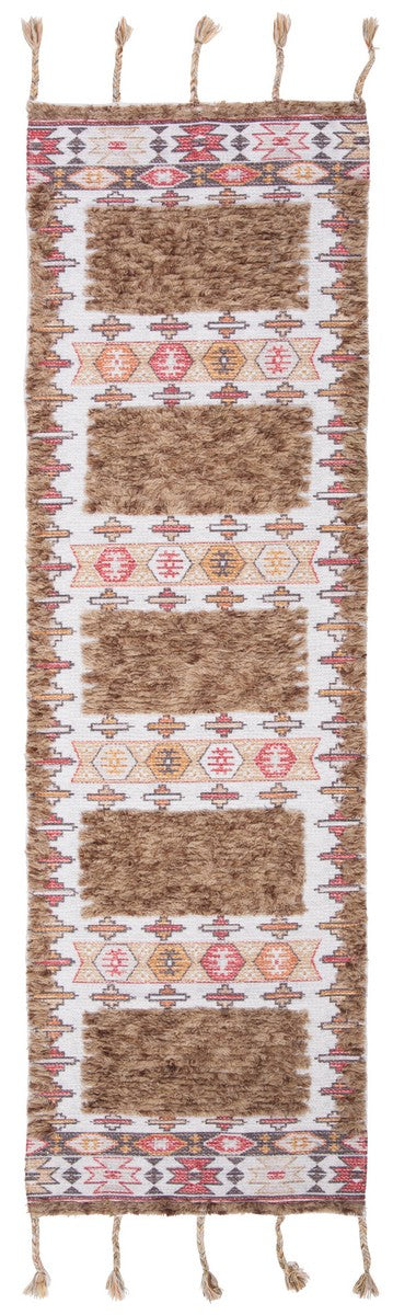 Safavieh Saffron 106 Hand Loomed Wool Shag & Flokati Rug SFN106E-3