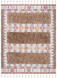 Safavieh Saffron 106 Hand Loomed Wool Pile Rug Taupe / Ivory 8' x 10'