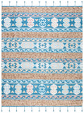 Safavieh Saffron 107 Hand Loomed Wool Pile Rug Blue / Taupe 8' x 10'