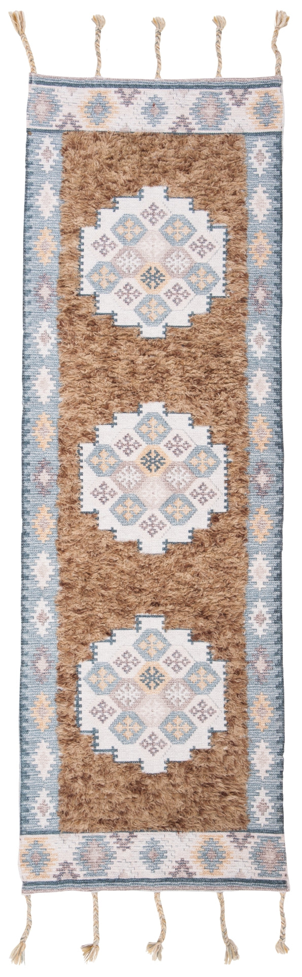Safavieh Saffron 108 Hand Loomed Wool Pile Rug Taupe / Ivory 4' x 6'