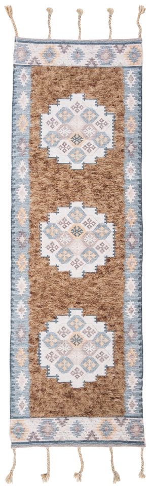 Safavieh Saffron 108 Hand Loomed Wool Pile Rug Taupe / Ivory 4' x 6'