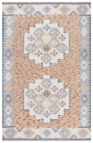 Safavieh Saffron 108 Hand Loomed Wool Pile Rug Taupe / Ivory 5' x 8'