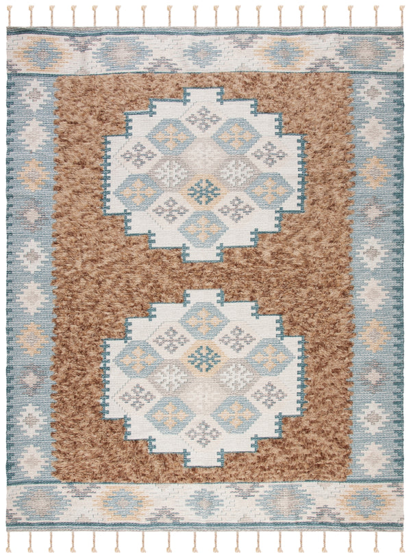 Safavieh Saffron 108 Hand Loomed Wool Pile Rug Taupe / Ivory 8' x 10'