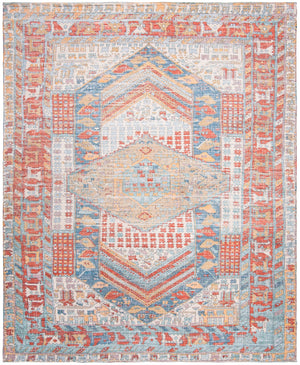 Safavieh Saffron 507 Hand Loomed 80% Polyester / 20% Cotton Rug Fuchsia / Blue 8' x 10'