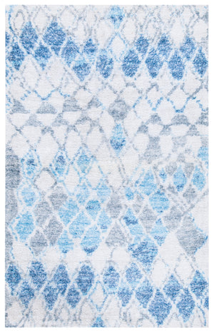 Safavieh Saffron 548 Hand Loomed 60% Polyester / 40 % Cotton Rug Ivory / Blue 8' x 10'