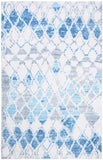 Safavieh Saffron 548 Hand Loomed 60% Polyester / 40 % Cotton Rug Ivory / Blue 8' x 10'