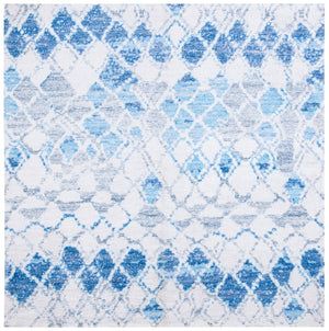 Safavieh Saffron 548 Hand Loomed 60% Polyester / 40 % Cotton Rug Ivory / Blue 8' x 10'