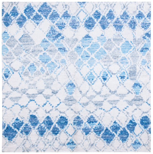 Safavieh Saffron 548 Hand Loomed 60% Polyester / 40 % Cotton Rug Ivory / Blue 8' x 10'