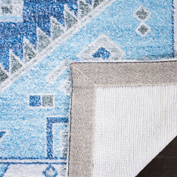 Safavieh Saffron 549 Hand Loomed 60% Polyester / 40 % Cotton Rug Blue / Ivory 8' x 10'