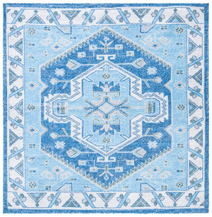 Safavieh Saffron 549 Hand Loomed 60% Polyester / 40 % Cotton Rug Blue / Ivory 8' x 10'
