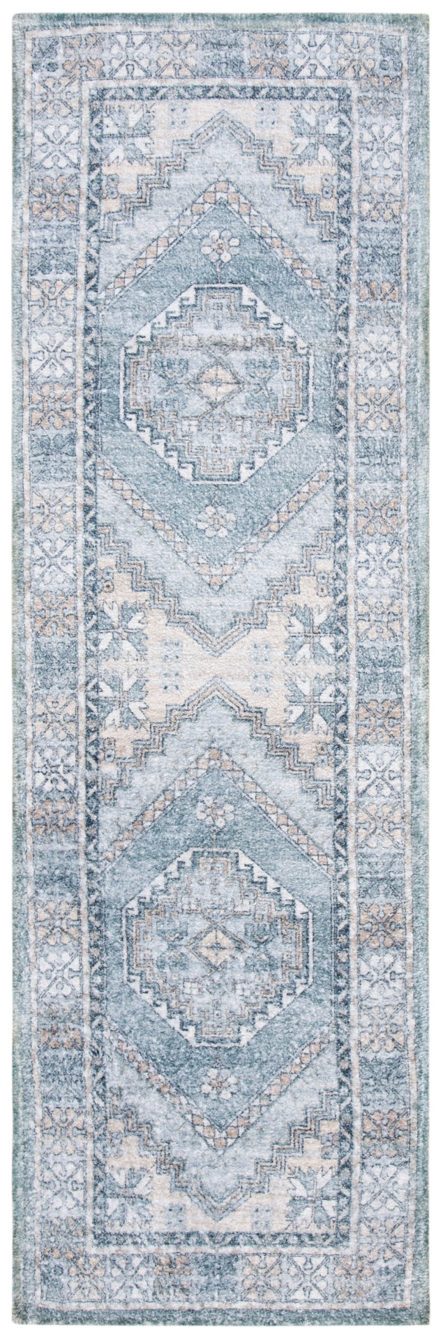 Safavieh Saffron 550 Hand Loomed 60% Polyester / 40 % Cotton Rug Grey / Ivory 8' x 10'