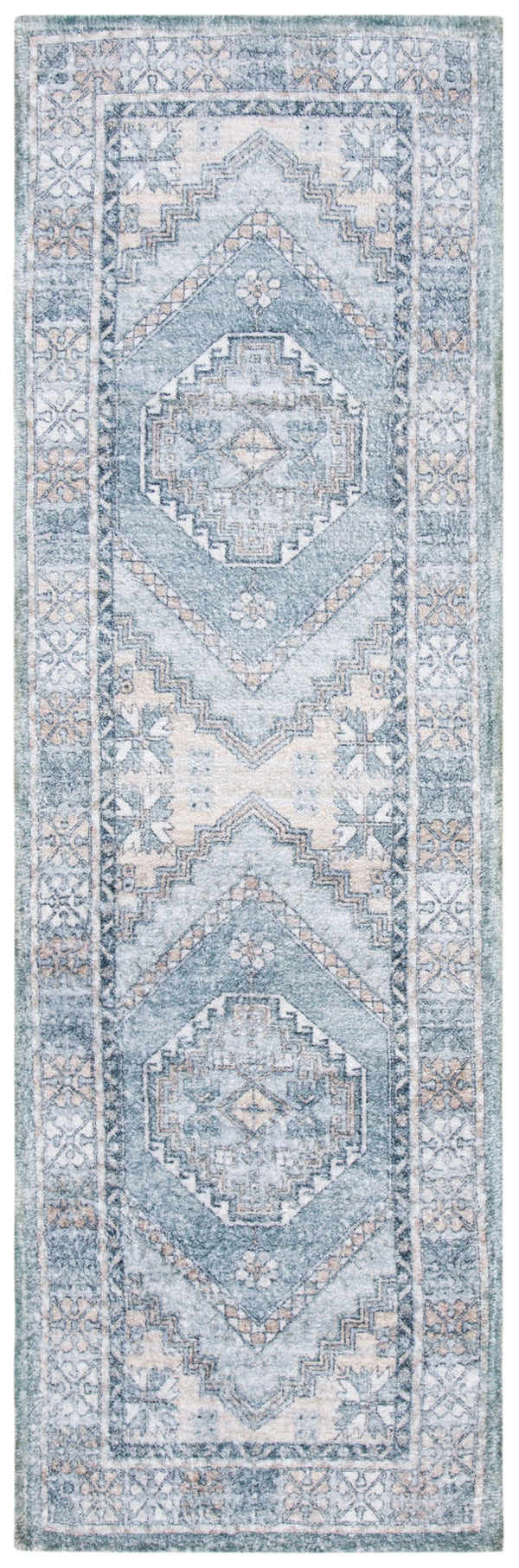 Safavieh Saffron 550 Hand Loomed 60% Polyester / 40 % Cotton Rug Grey / Ivory 8' x 10'