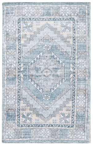 Safavieh Saffron 550 Hand Loomed 60% Polyester / 40 % Cotton Rug Grey / Ivory 8' x 10'