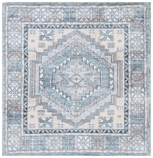 Safavieh Saffron 550 Hand Loomed 60% Polyester / 40 % Cotton Rug Grey / Ivory 8' x 10'