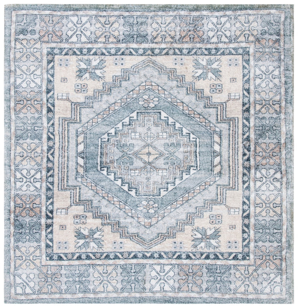 Safavieh Saffron 550 Hand Loomed 60% Polyester / 40 % Cotton Rug Grey / Ivory 8' x 10'